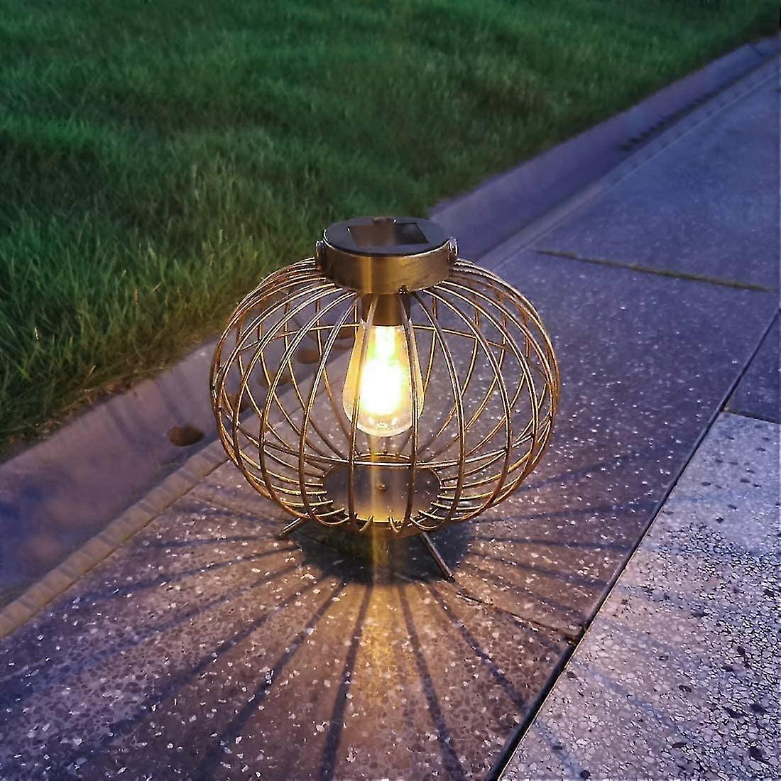 Solar Lantern Outdoor Chandelier Metal Outdoor Decorative Light Solar Table  Lamp With Waterproof Base | Fruugo US, image size:1100x1100