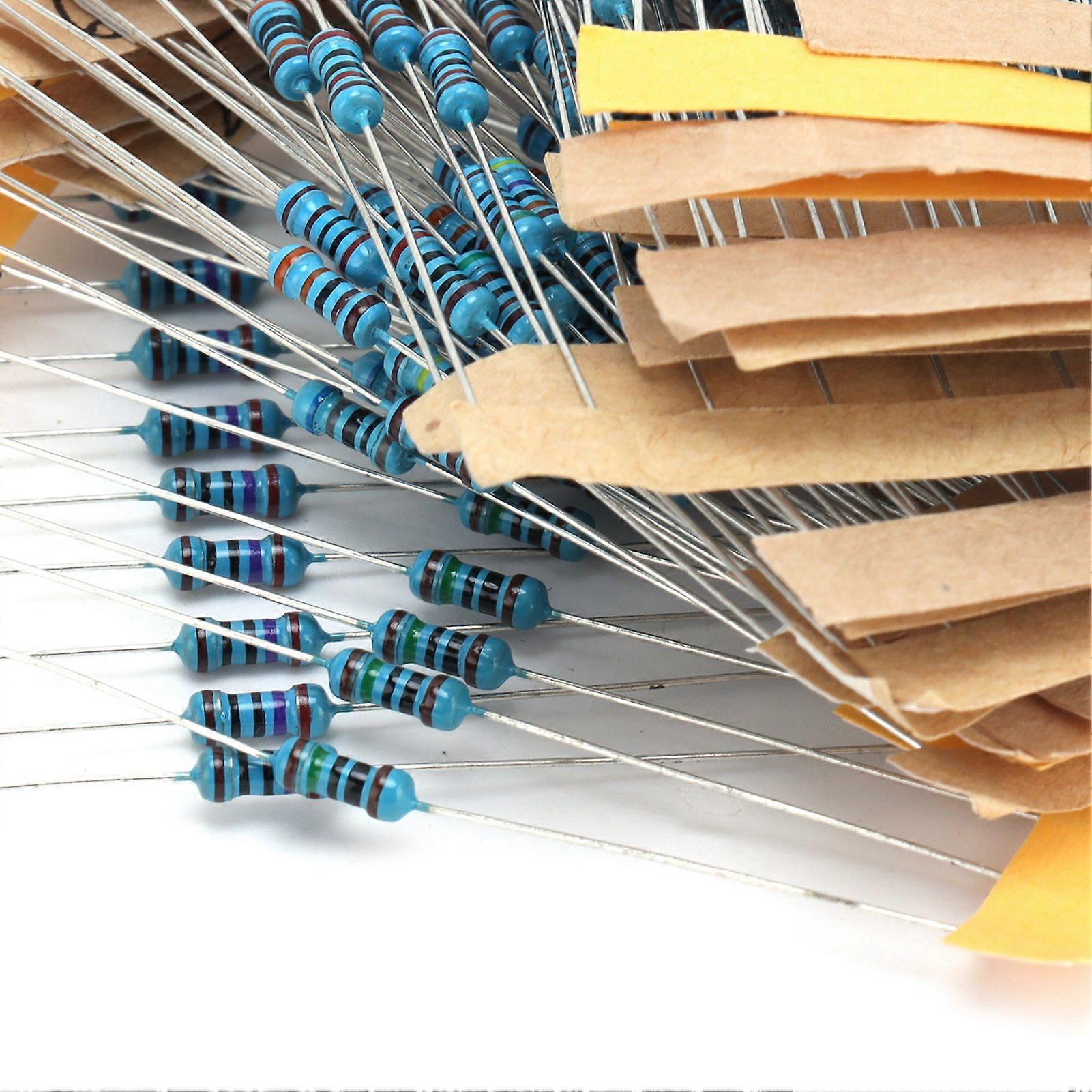 300pcs Metal Film Resistor Kit 30 Values 10Ω 1MΩ 1/4W 1%