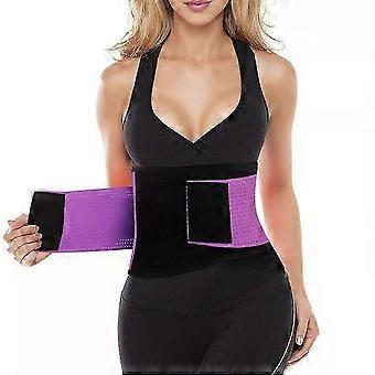 Women Waist Trainer Eraser Belt Tummy Control Waist Trimmer Slimming Belly Band Shaper(1Pcs Purple XXL)