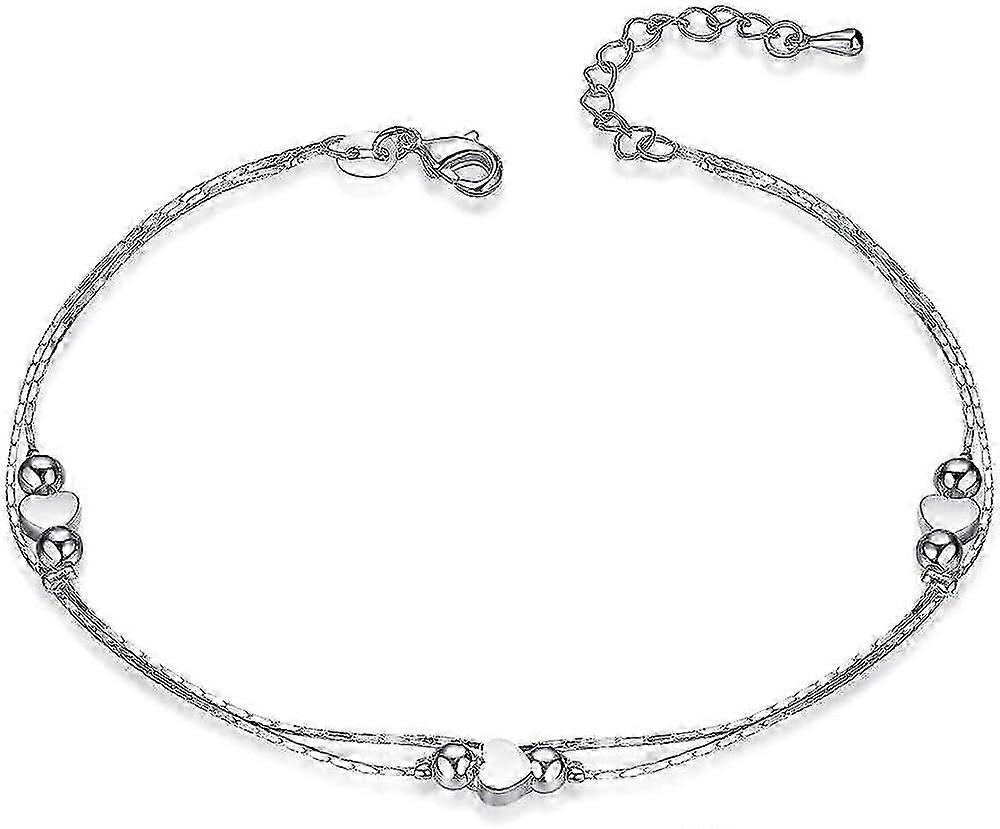 Sterling Silver Chain Ankle Bracelet Beach Style Bracelet Anklet for Women