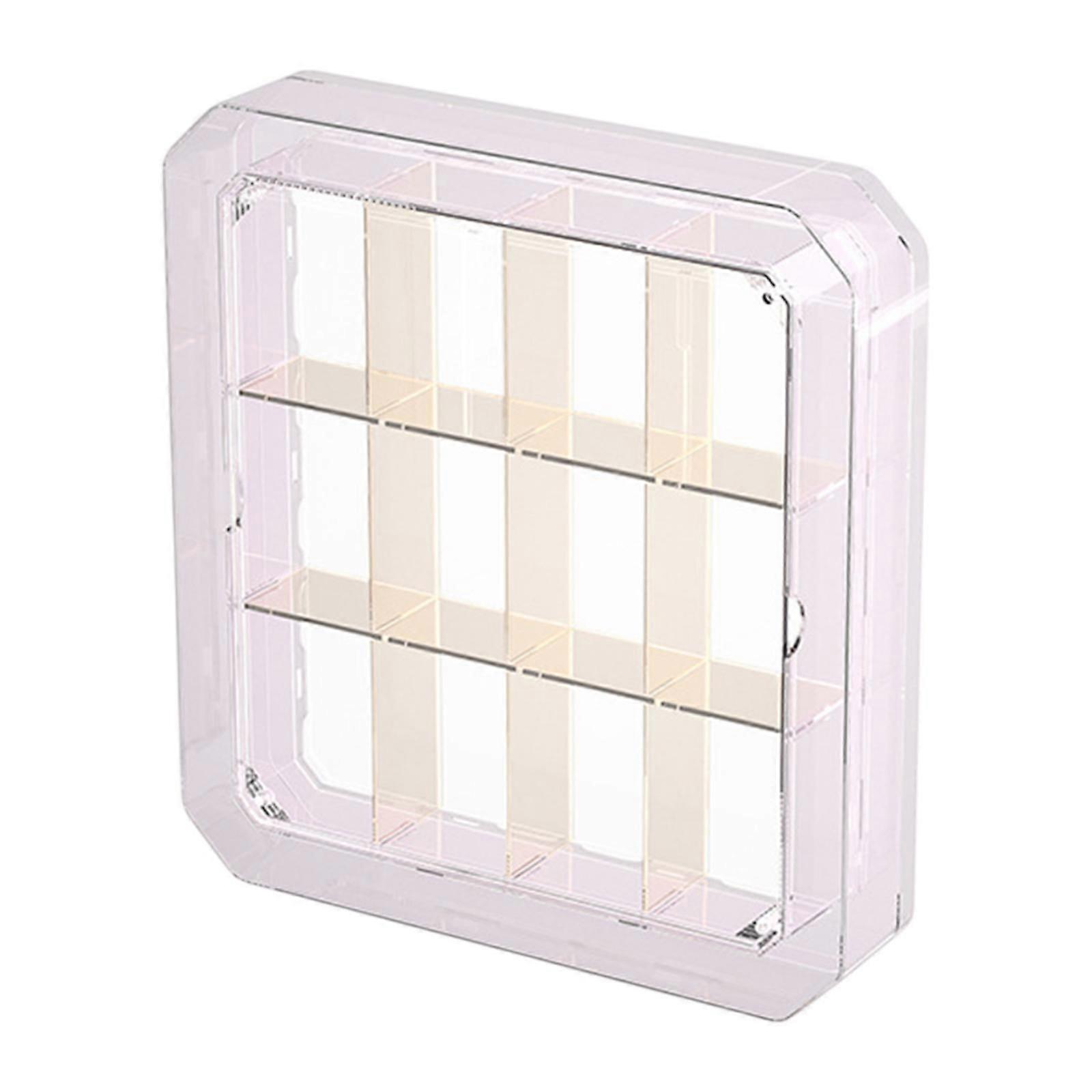 Display Case for Figures Organizer Toys Countertop Statue Souvenirs Showcase Violet Orange