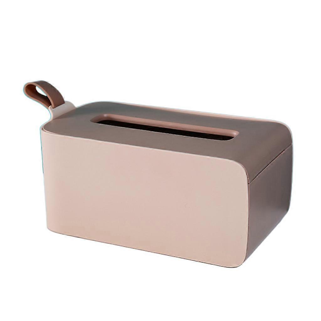 Portable Tissue Box Rectangular Napkin Holder Organizer Paper Towel Dispenser  Pink