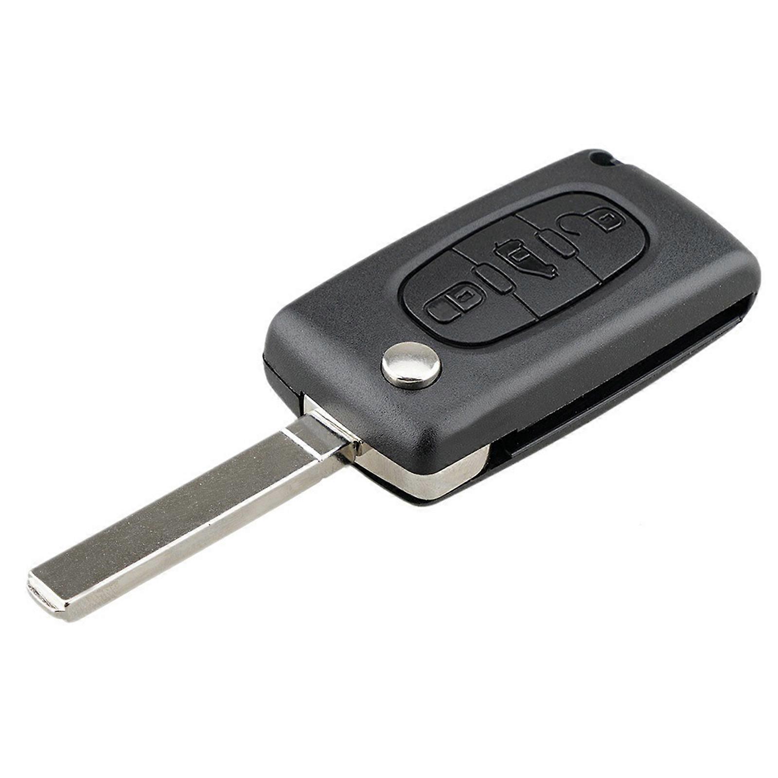Car Key Shell for Peugeot Citroen 3-Button Folding Remote Case