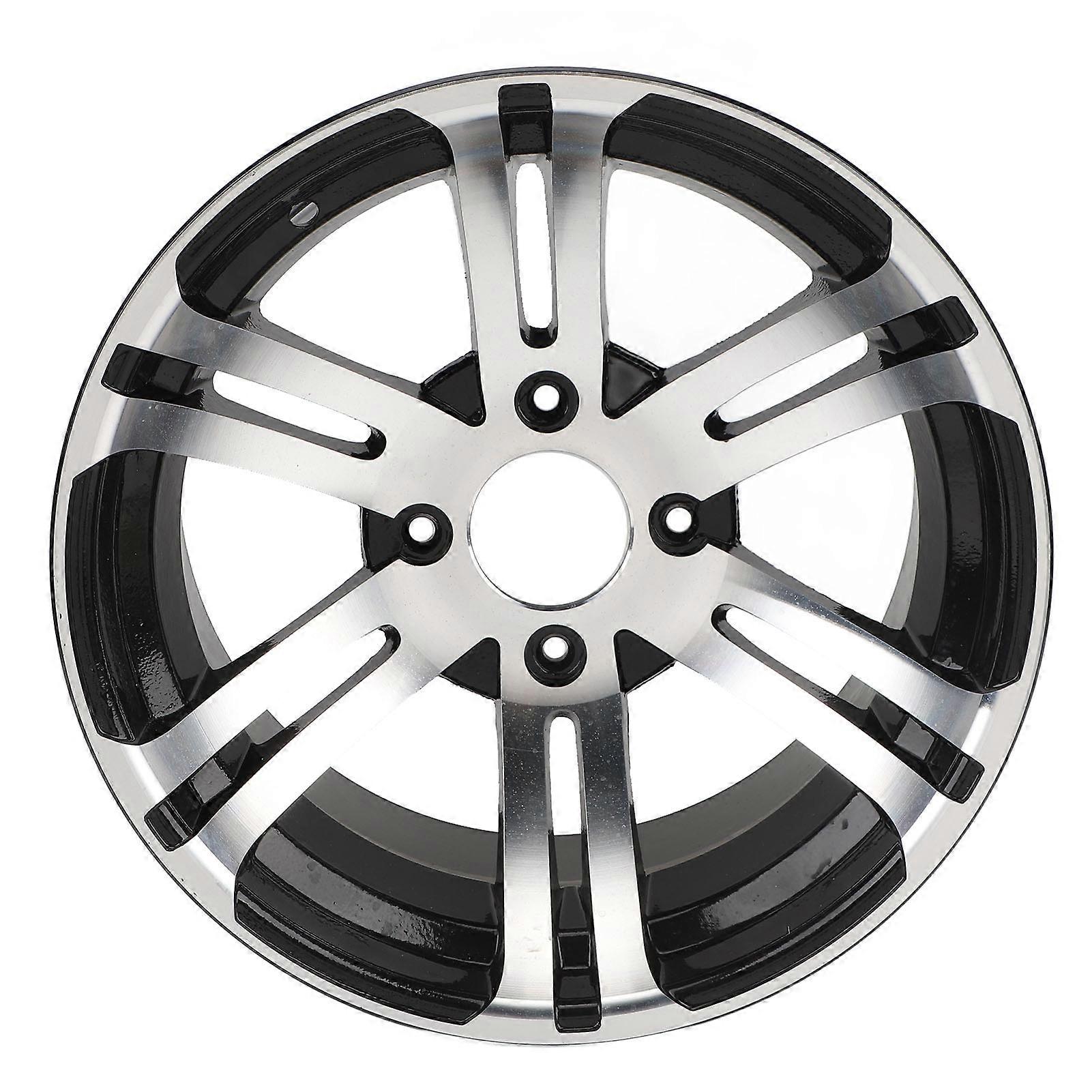 14 inch rear wheel made of aluminum alloy, strong and durable construction, long service life for ATV, go kart, golf cart, 205 mm hub width