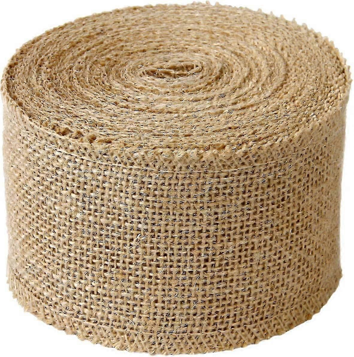 Fantastic 8cm Width Burlap Fabric - Rustic Ribbon Roll For Diy Decoration10m