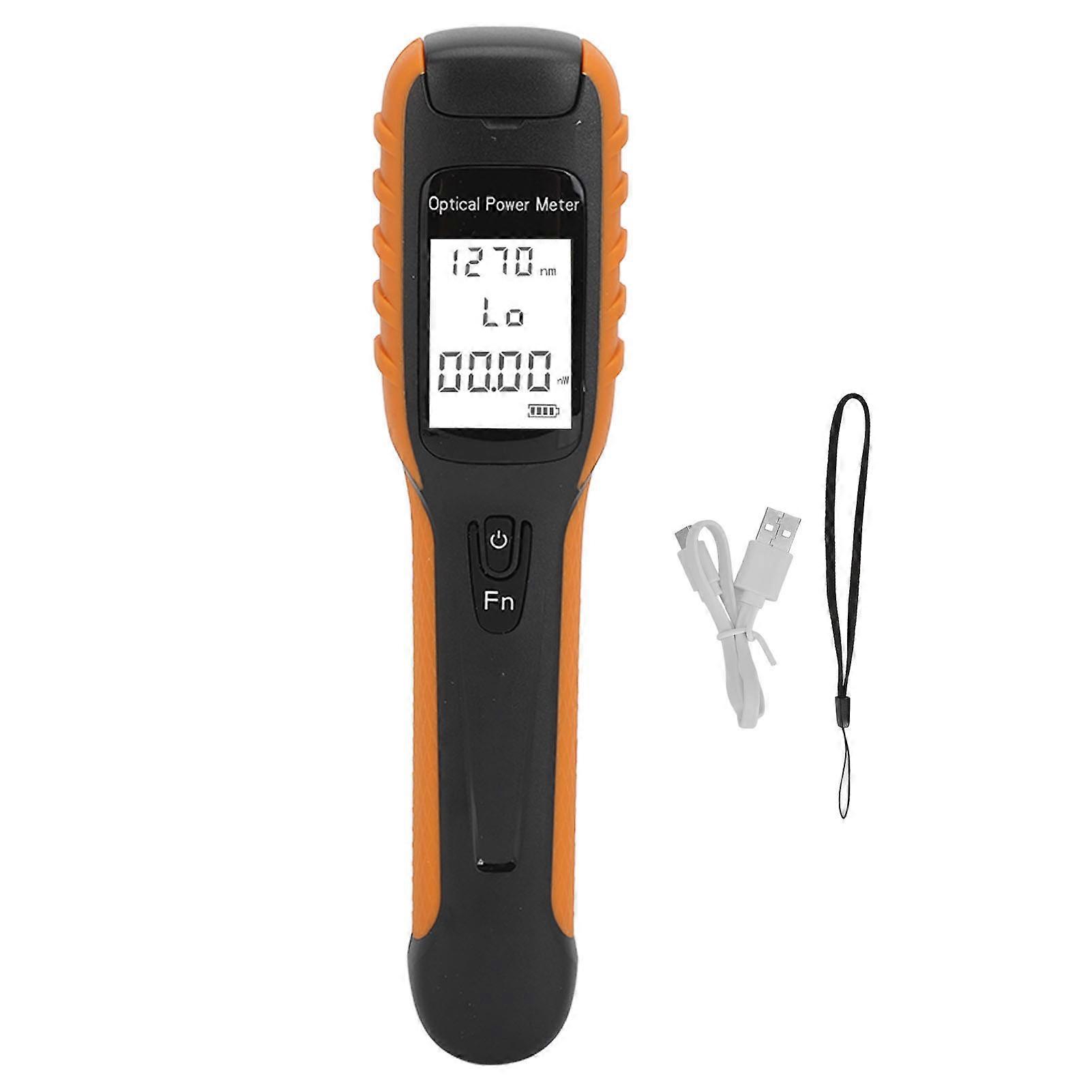 Optical Fiber Tester, Optical Fiber Power Meter, ‑70 to +6dBm Support SC FC ST Interface High Accuracy Mini Fiber Optic Cable Tester