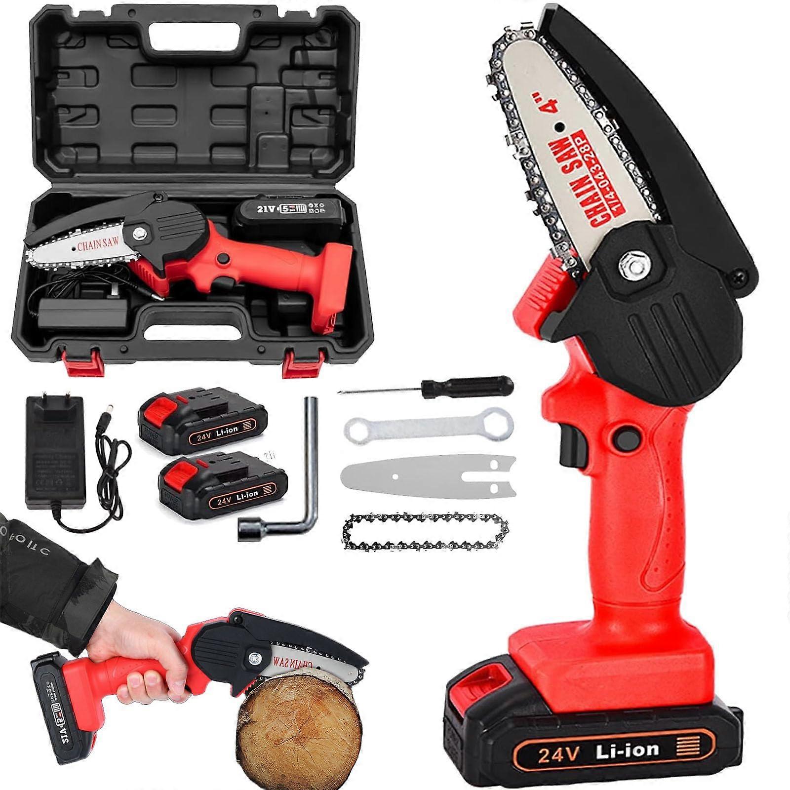 Battery Cordless Handheld Electric Power Mini Chainsaw for Trimming and Gardening