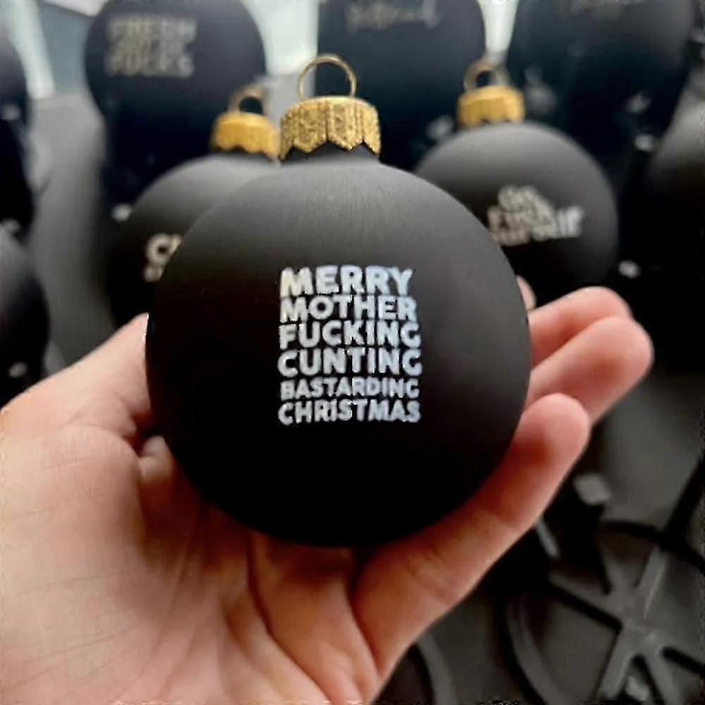 Sweary Bauble Bundle - 12 Pack, 2024 Fun Christmas Ornament Xmas Ball-Ornaments