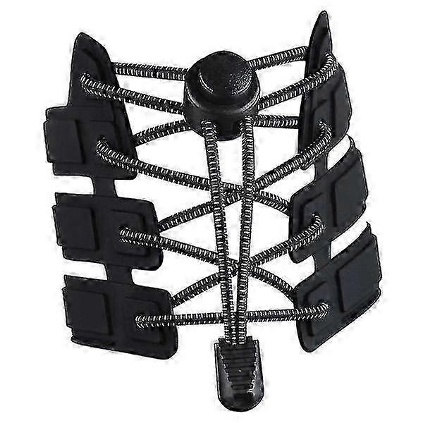 Elastic Shoelaces (Including Drawstring) - No Tie Shoelaces - black