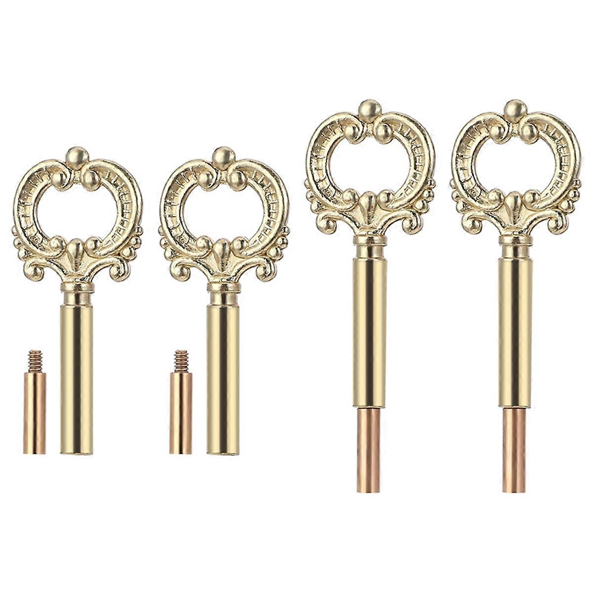 4 Pcs Gold Lamp Turn Knob On/Off Switch for Light & Fan Fixtures with 1/2inch Extensions Easy Lamp Switch Knob