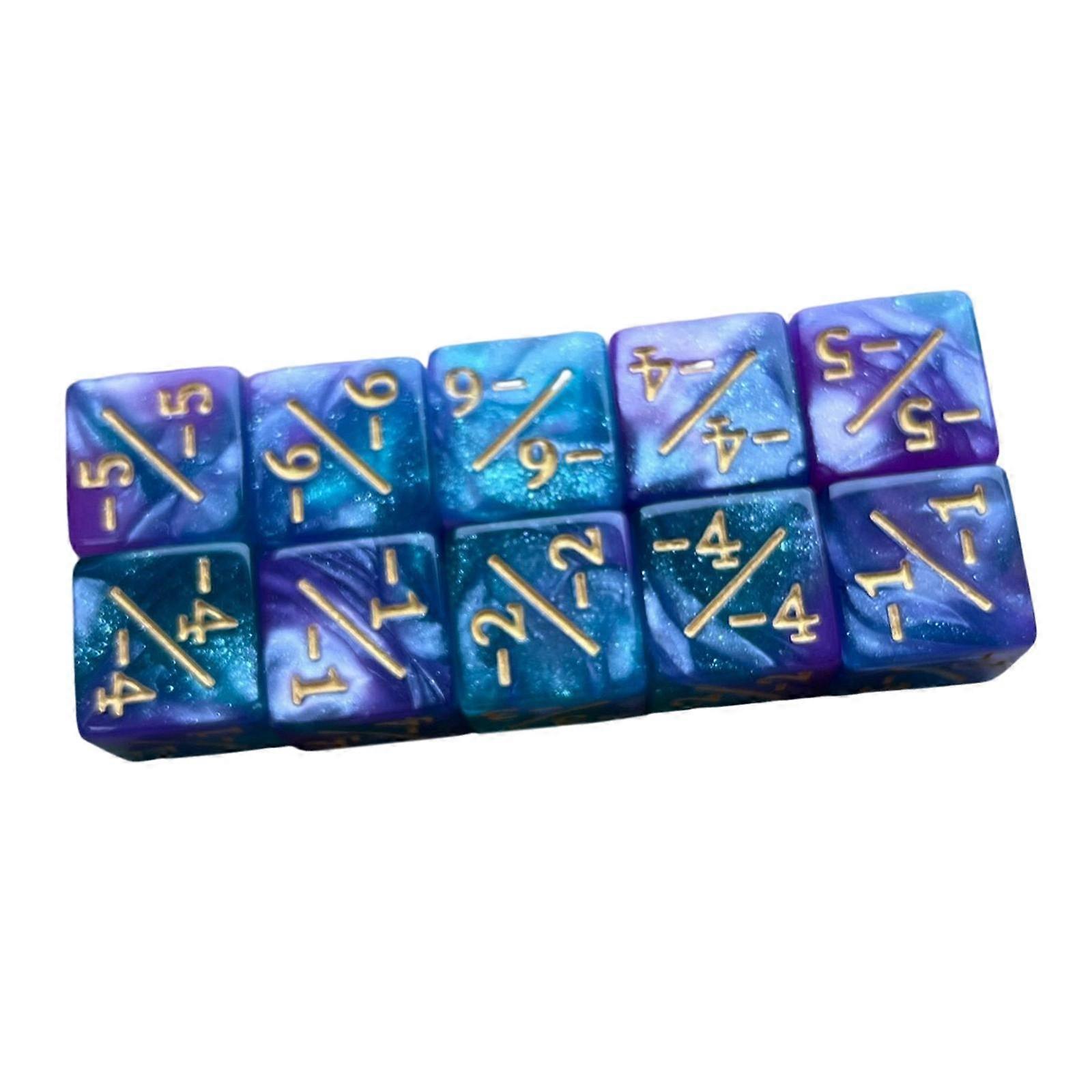 10Pcs Dice Teaching Tool Math Counting Teaching Board Game Props Add Subtract