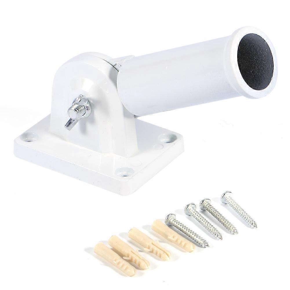 Wall Mount Adjustable Bracket Metal Flagpole Windsock Base with Screws