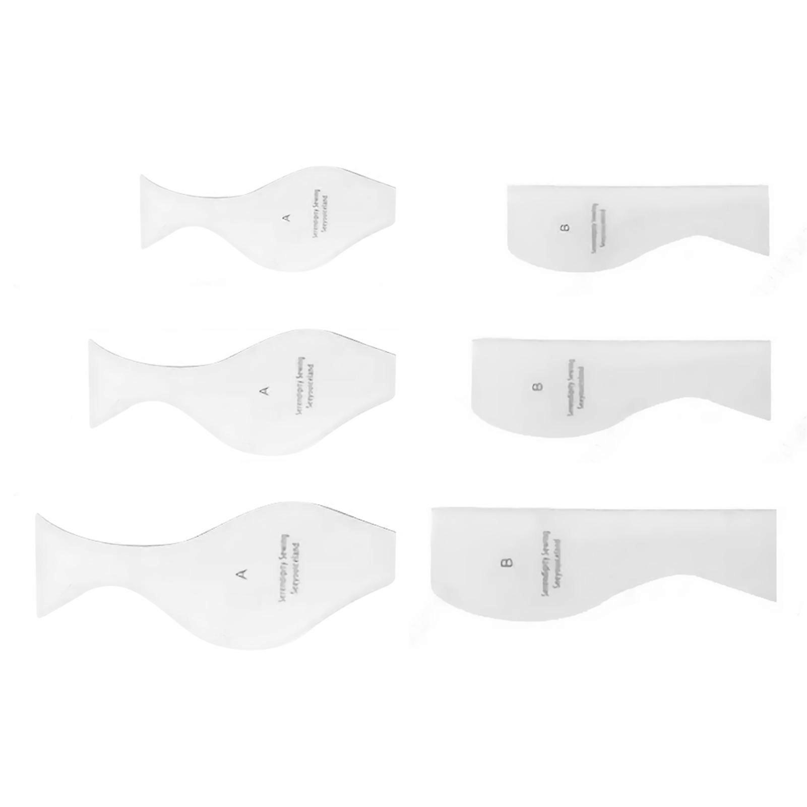 6pcs Plastic Templates Multipurpose Sewing Tool for Household