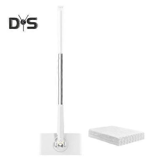 Flat Mop with Cloth Kitchen Bathroom House Mini Sweeper Mop with 360 Degree Rotation Dry Wet Easy Use Mop Household Cleaning Tool