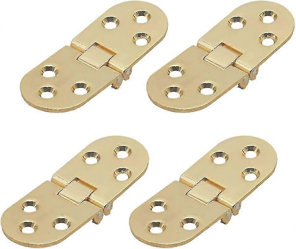 4 Pieces Folding Flip Top Hinge, Folding Table Hinge Zinc Alloy, Round Edges, 180 Degree Folding, So