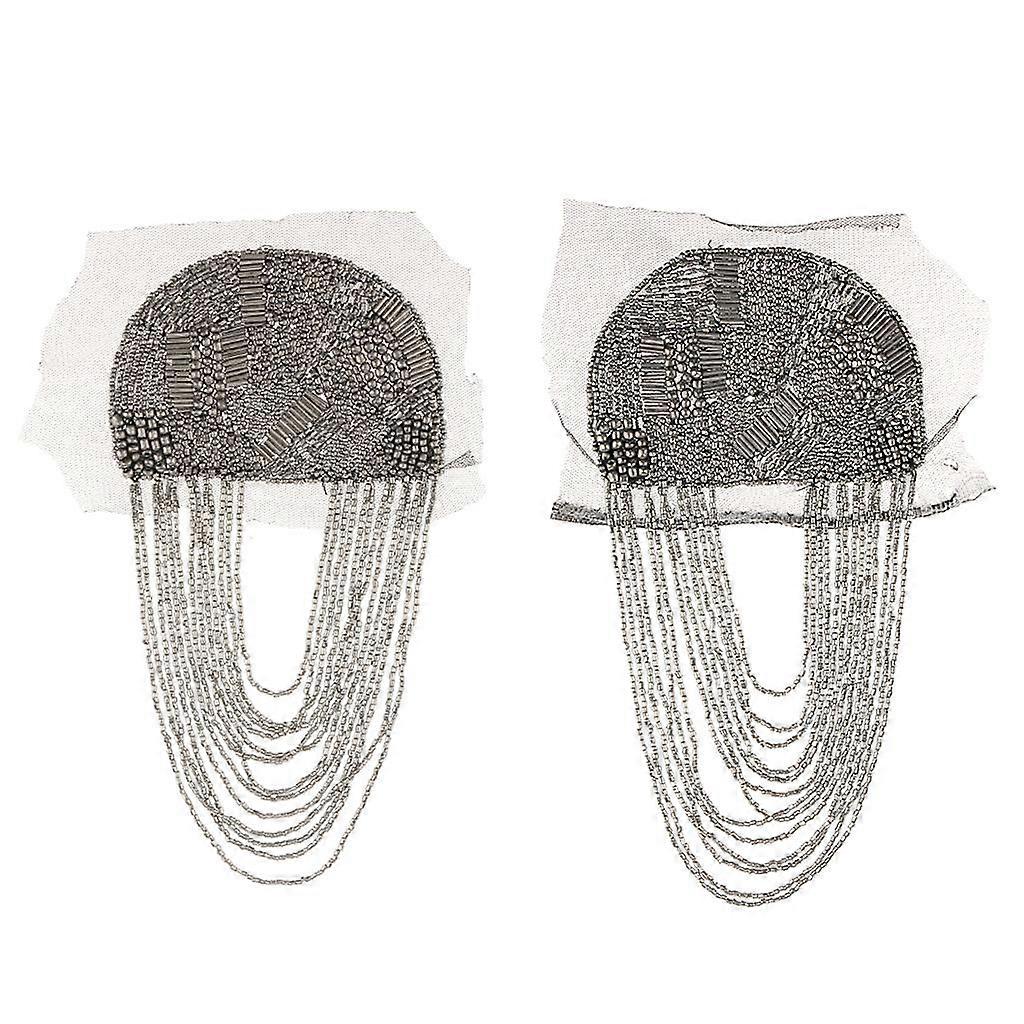 1 Pair Beads Tassel Chain Epaulet Shoulder Board Badges Mark Jacket Punk