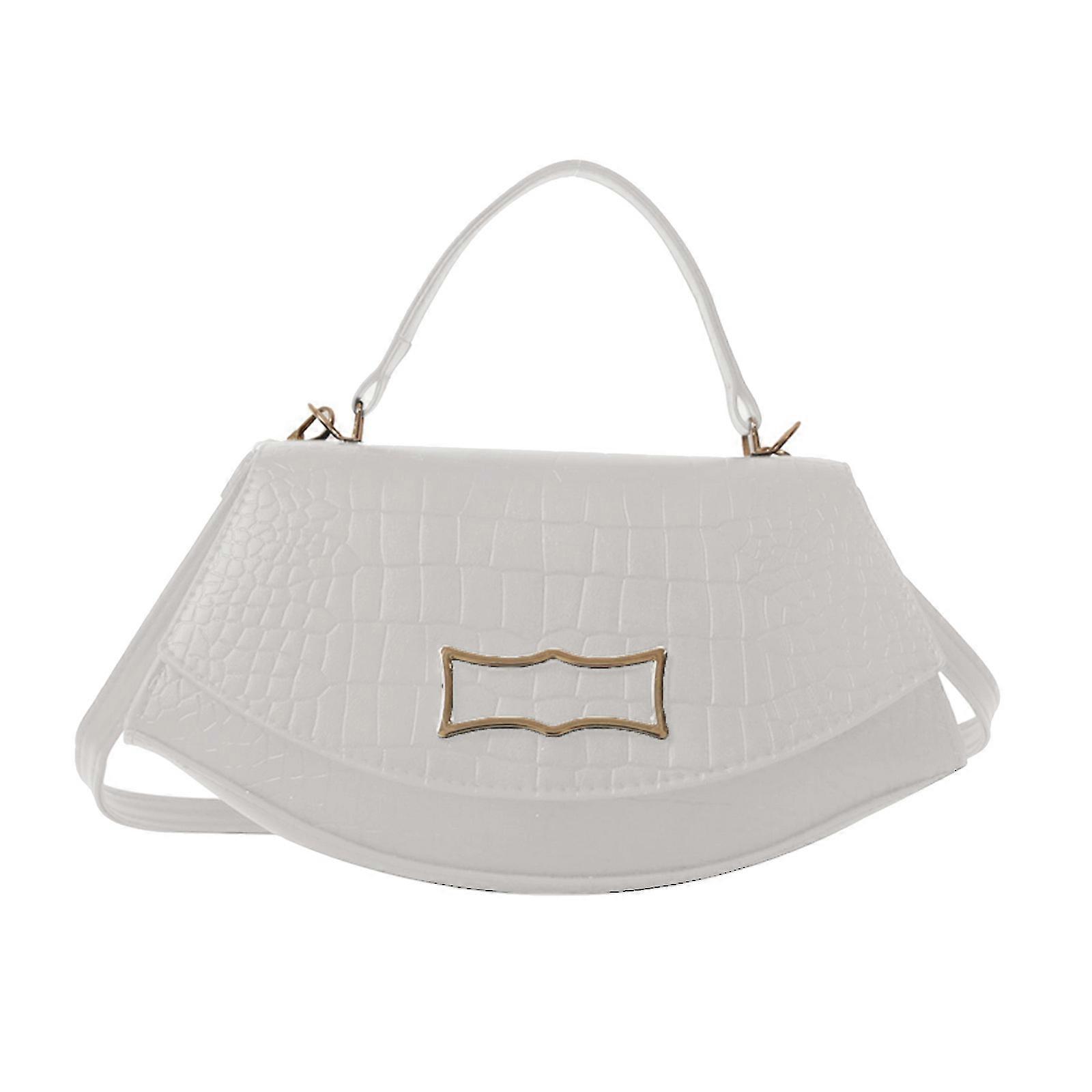 Sleeks Sophisticated Crocodiles Patterned Purse Fashionable Crocodiles Bag for Each Day Use & Special Occasions Durable White