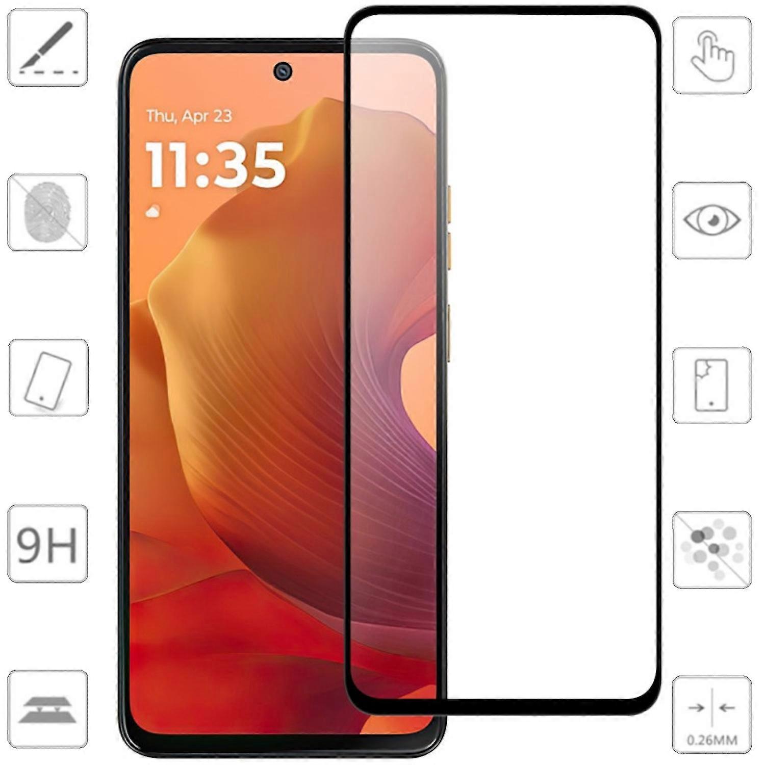 适用于小米 Poco X7 Pro 5G / Redmi Turbo 4 1x 3D 高级 H9 钢化玻璃