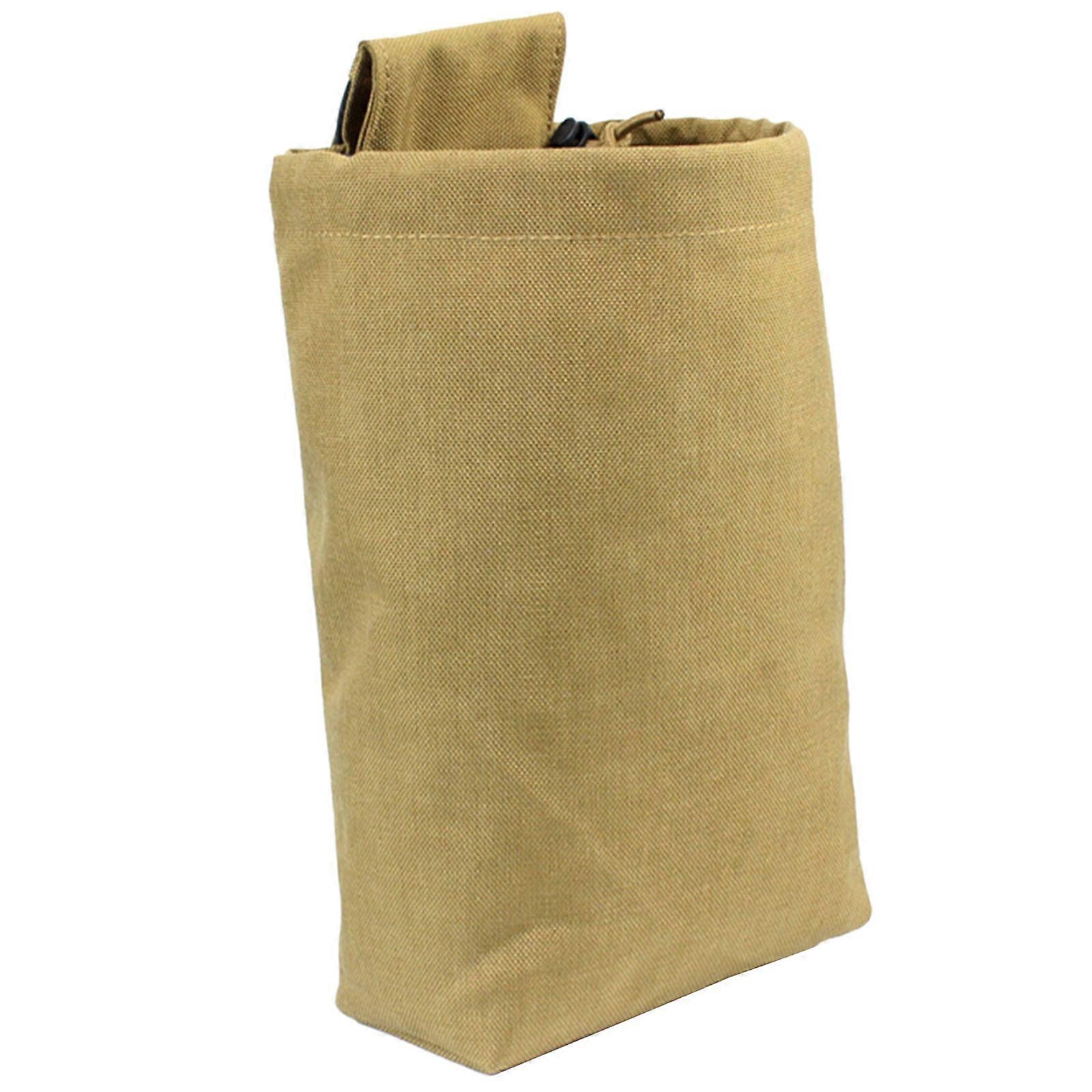 Dump Pouch Drawstring Magazine Utility Pouch Folding Waist Bag Handbag Dump Pouches Tactic Large Folding Mag Dump Pouch  Mud Color