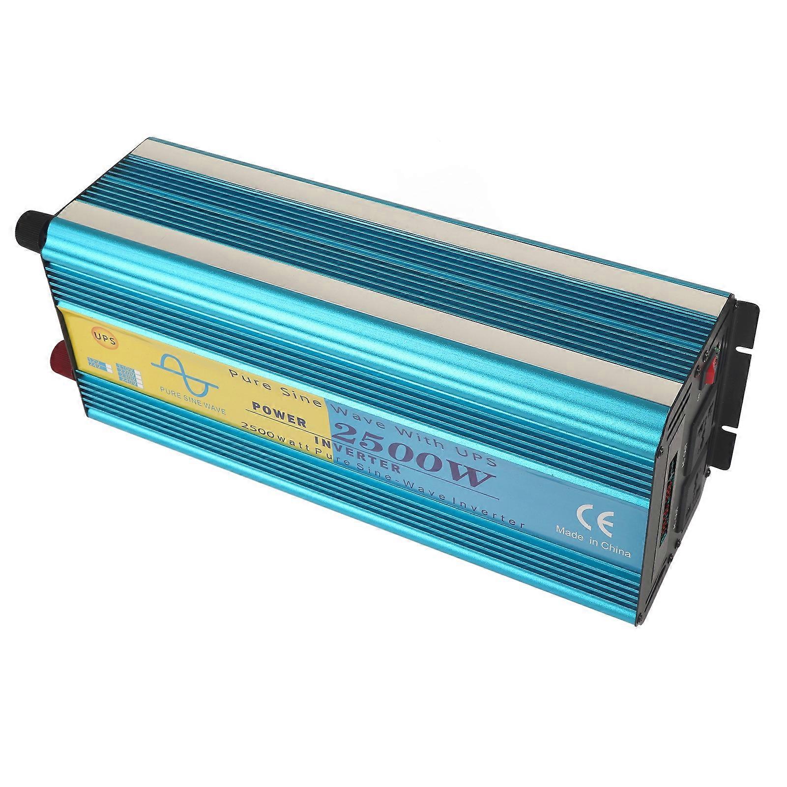 2500W Pure Sine Wave Power Inverter EU Plug LCD Screen USB