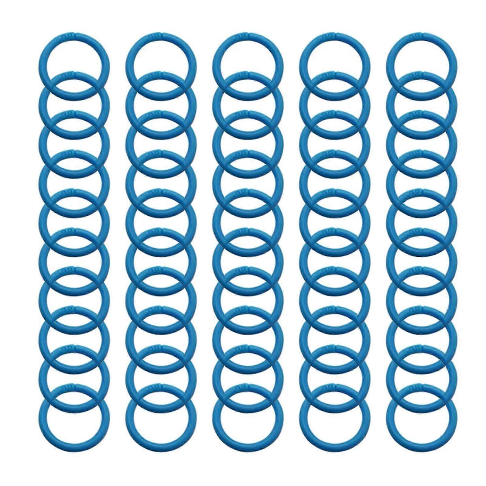 50pcs Colorful Double Buckle Book Rings for Scrapbook Binding and Loose Leaf Storage-Yvan
