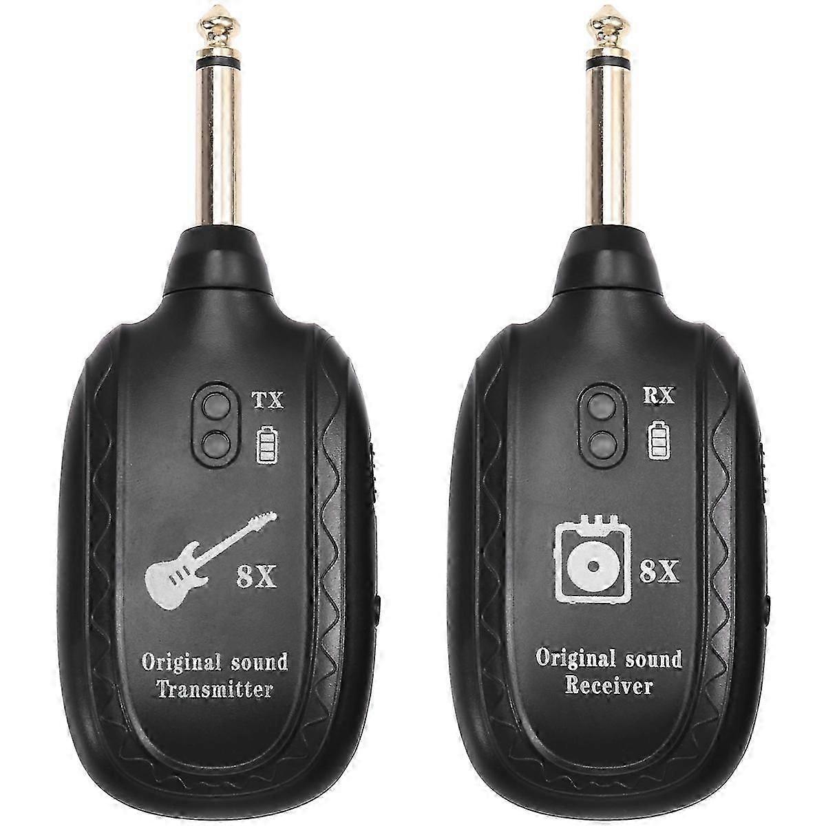8X Wireless Guitar System Wireless Guitar Transmitter Receiver for Electric Guitar Bass Violin