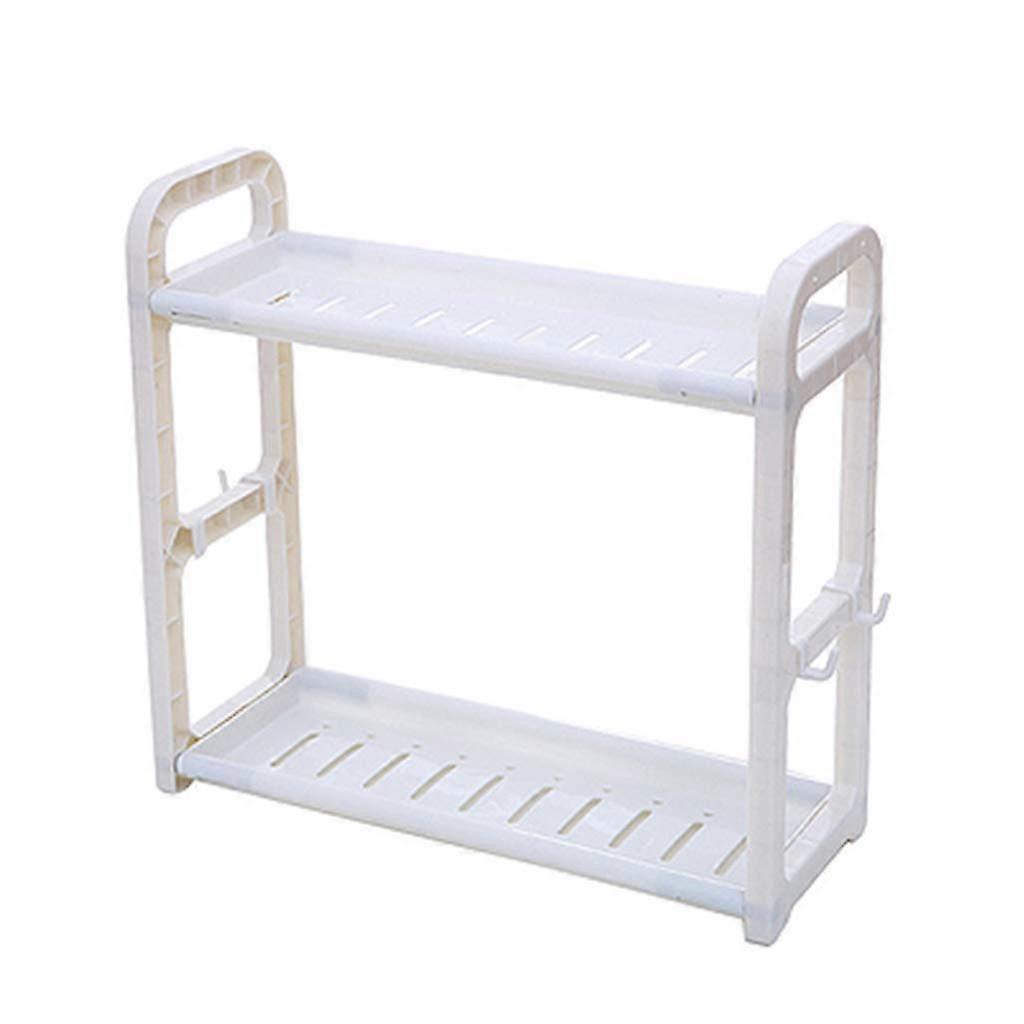 Modern Stainless Steel Double Layer Kitchen Shelf for Kitchen Household