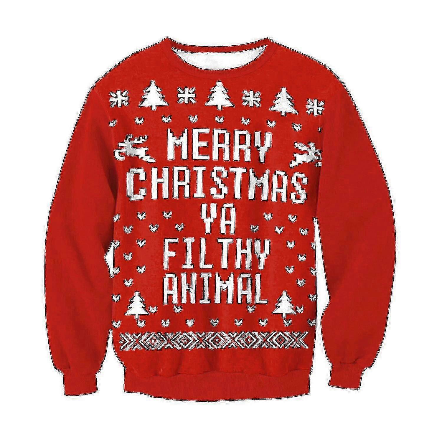 مضحك 3D طباعة سترة الرجال النساء القبيح عيد الميلاد البلوزات البلوزات قمم عطلة حزب البلوز هوديي قميص من النوع الثقيل