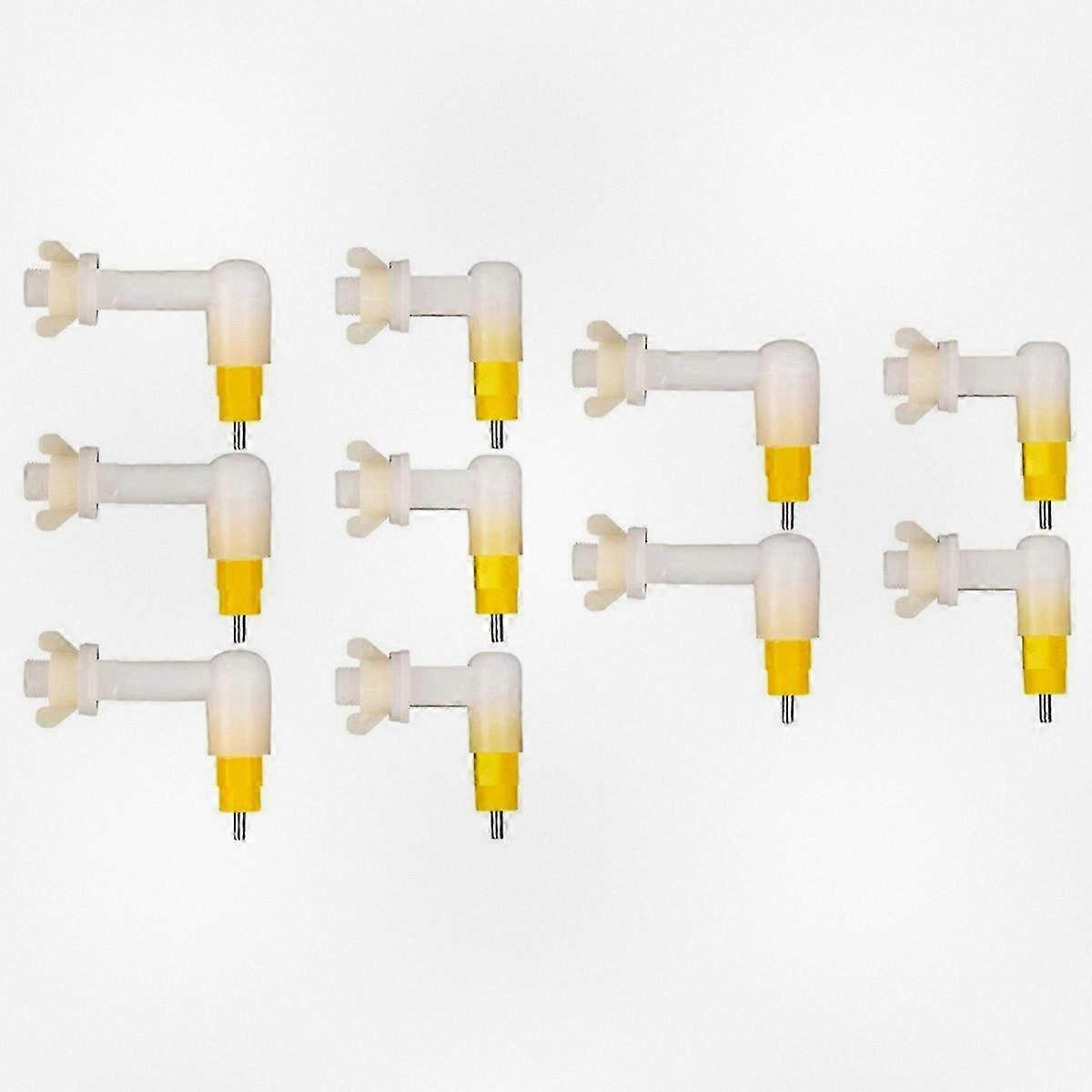 10 Pcs Poultry Water Nipple Drinkers Automatic Watering Device Leak-resistant Spring Design Easy Setup