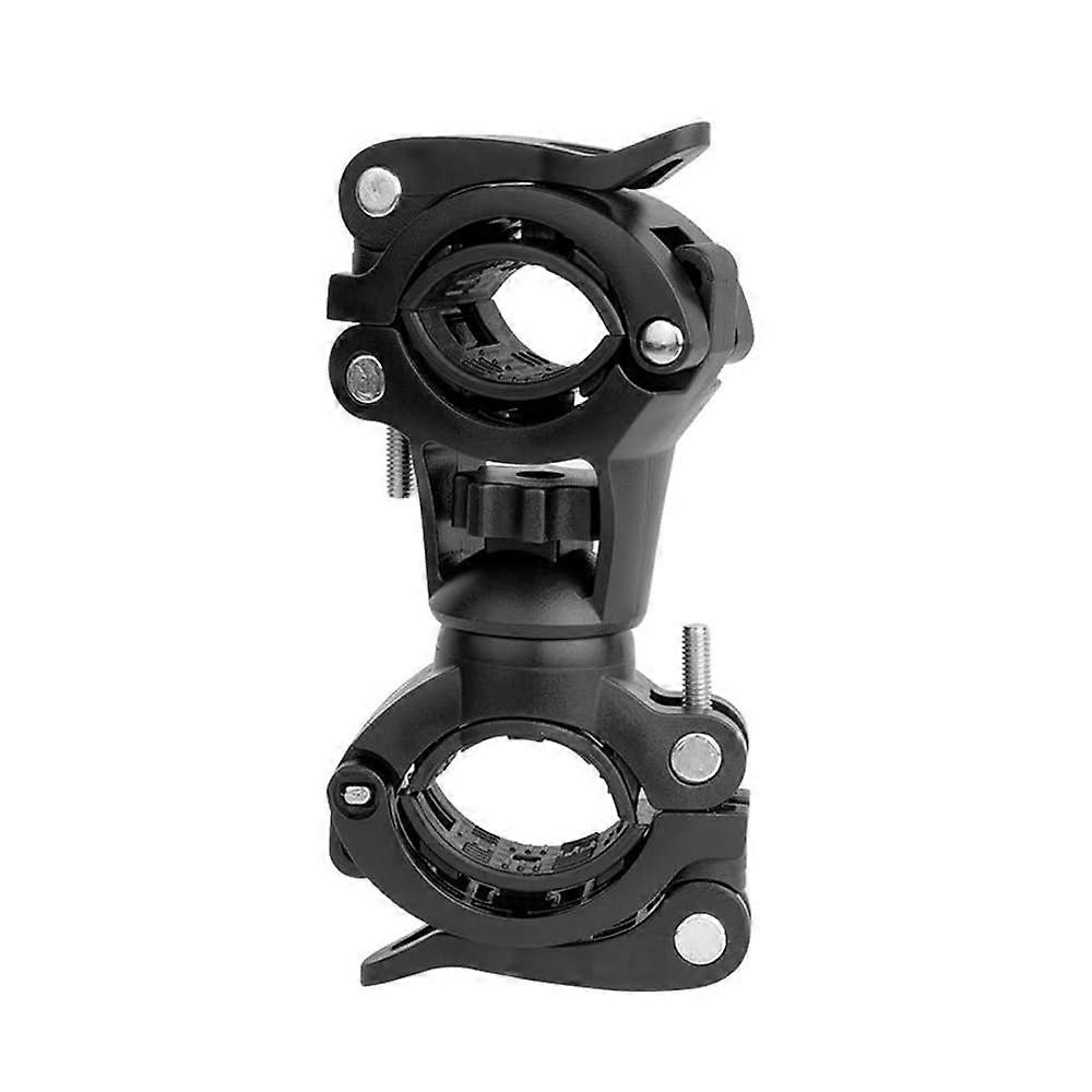 360 ° rotation upgraded version bike light tallation, double fast release flashlight holder holder black