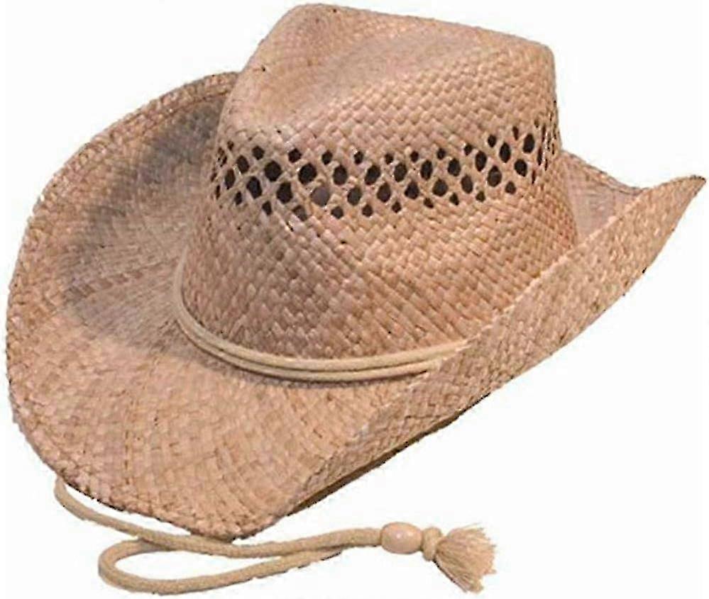 Natural Straw Cowboy Hat - Shapeable and One Size PLX