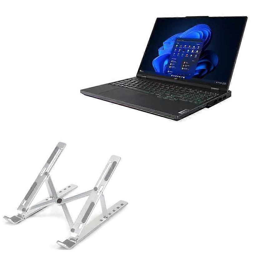 Stand and Mount for Hasee Ares Z7-CT7VH - Adjustable Multi-Angle Laptop Riser in Metallic Silver, Compact and Foldable Design
