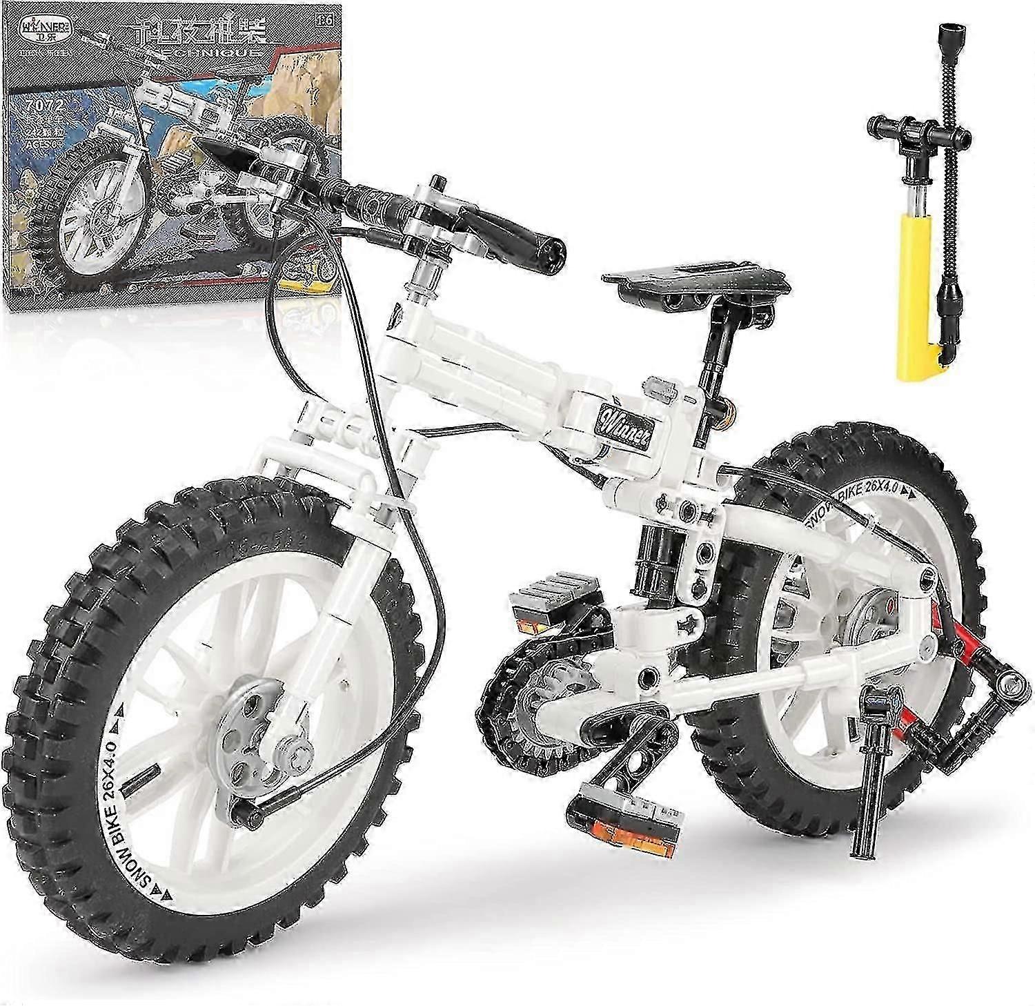 كتل بناء الدراجات النارية القابلة للطي Qlt ، طقم بناء الدراجة الجبلية للبنين 6-10 ، هدية عيد ميلاد عيد الميلاد للأطفال ، بناء الدراجات التعليمية الجذعية