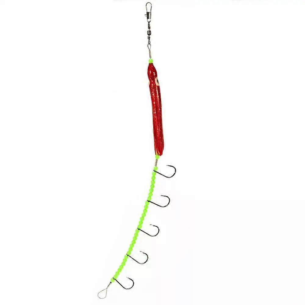 1/5PCS String Hook High Carbon Steel Durable Soft Fishing Equipment Abs Elastic Octopus Hook Sharp Hook Silicone