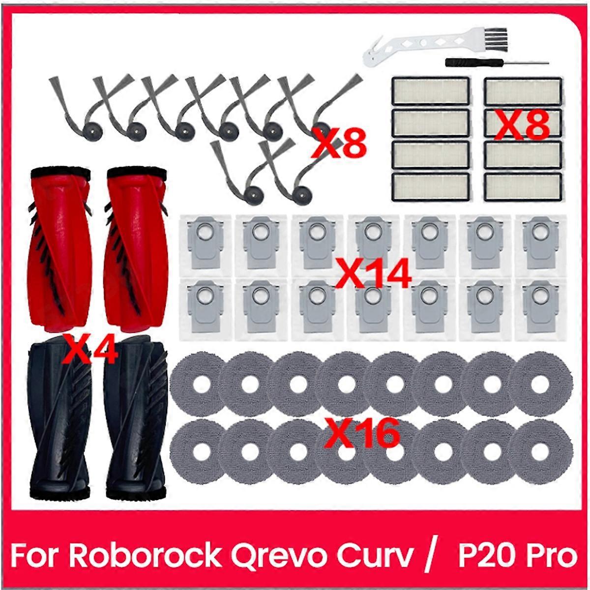 52PCS Replacement Parts for Qrevo Curv /P20 Pro