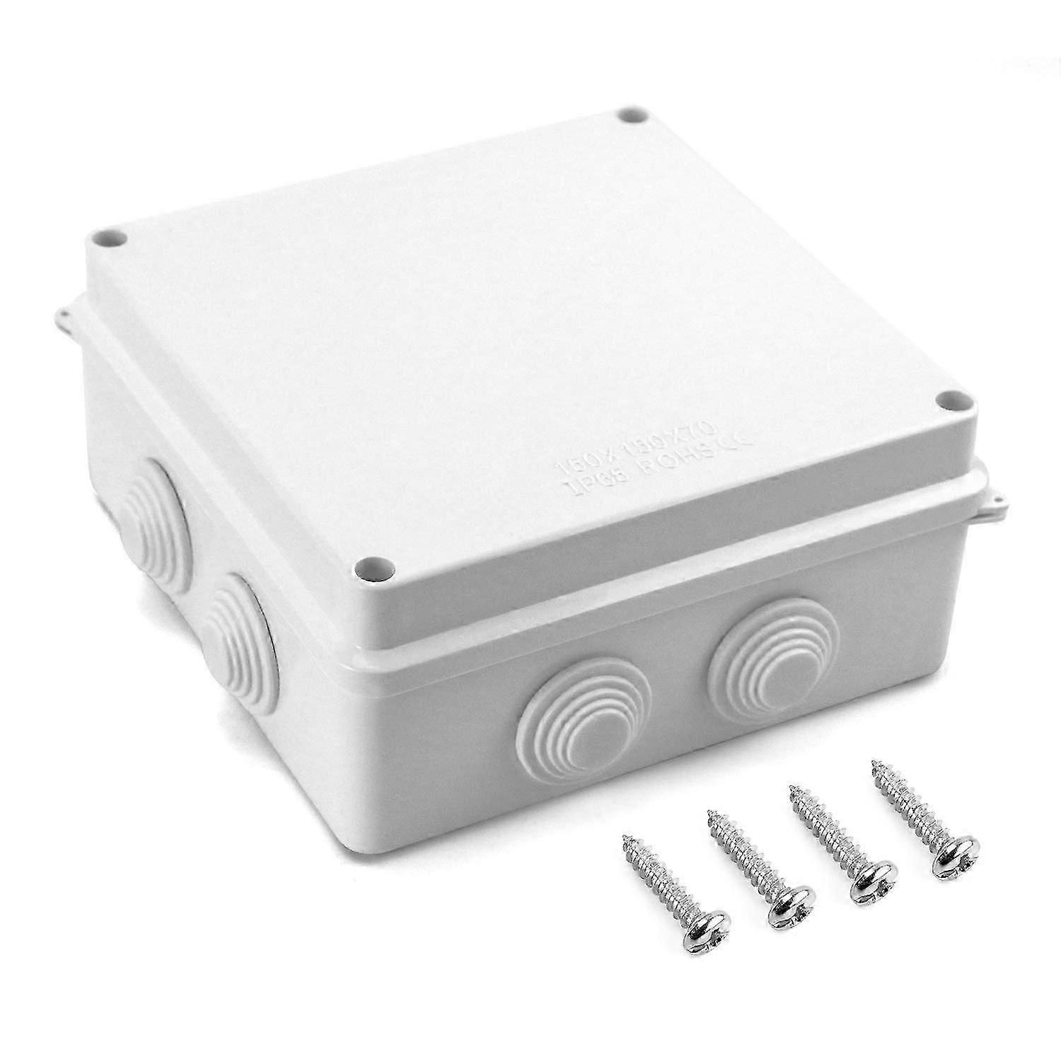 صندوق التوصيل ، IP65 من بلاستيك ABS ، سطح خارجي مقاوم للماء ، أبيض ، 150 × 150 × 70 مم