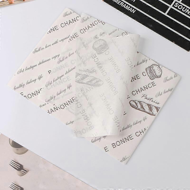 2 Packs Cake Greaseproof Paper Baking Packaging Plate Paper Hamburger Paper, Colour: Brown Pastry