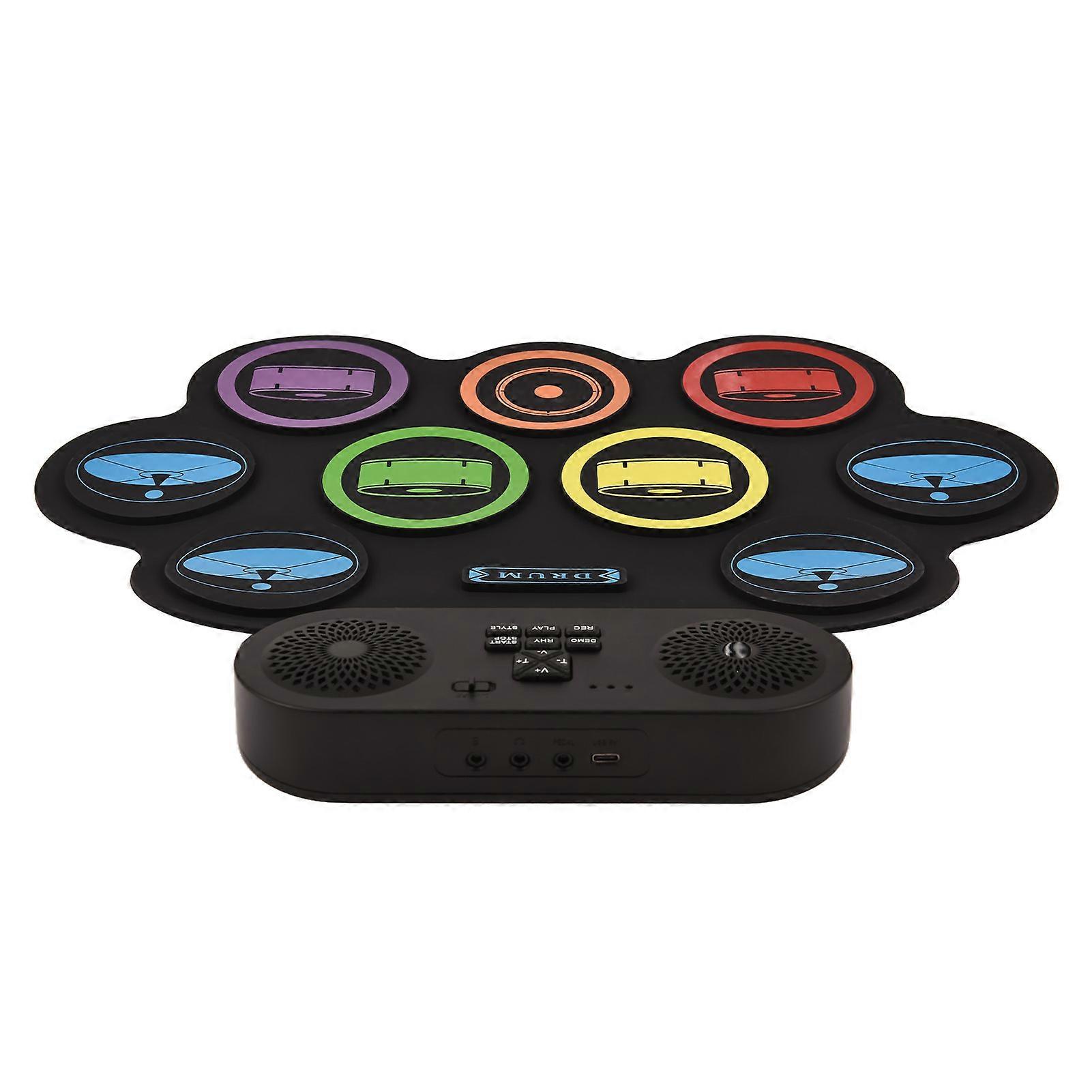 Electronic Roll-Up Drum Set 9 Pads, 43x34x4cm, Bluetooth, DC 5V