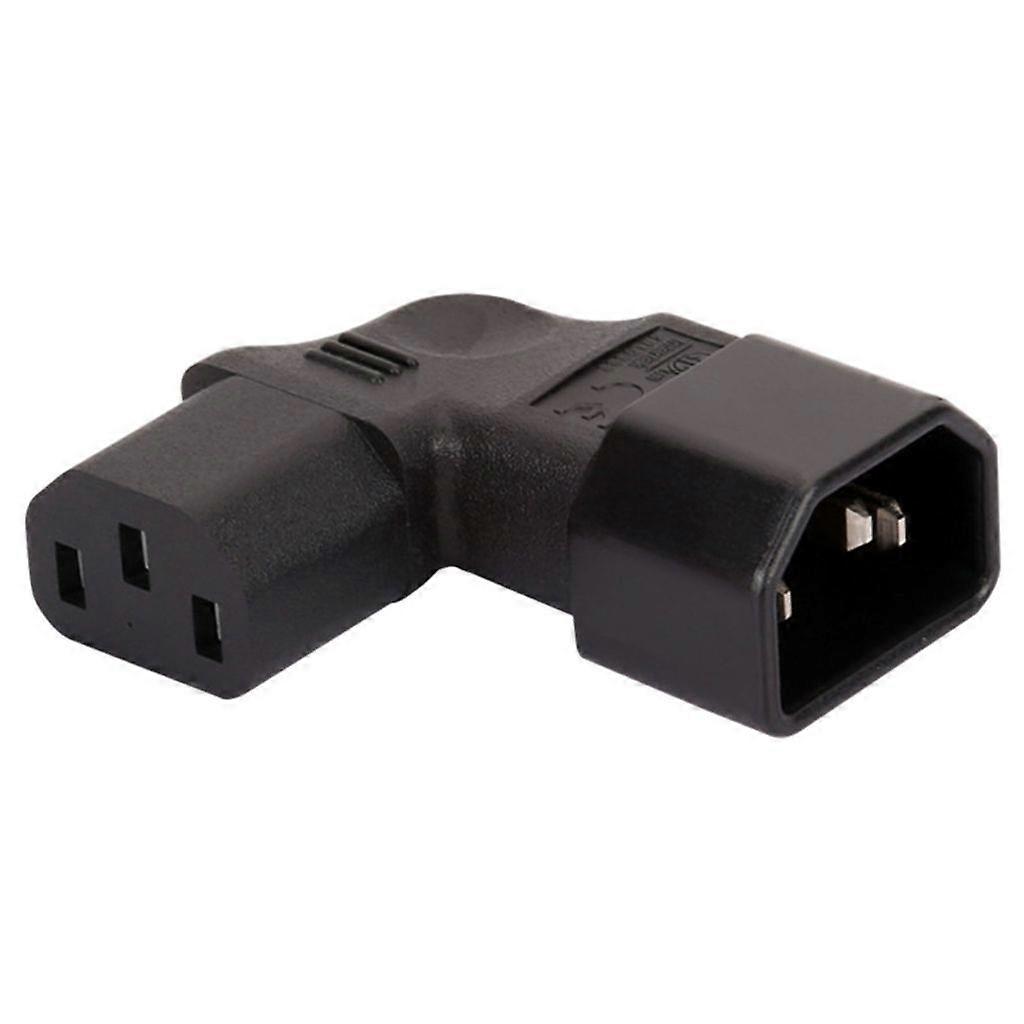 Konverteradapter Hane C14 till 90 grader rätvinklad IEC320 Hona C13/C5/C7