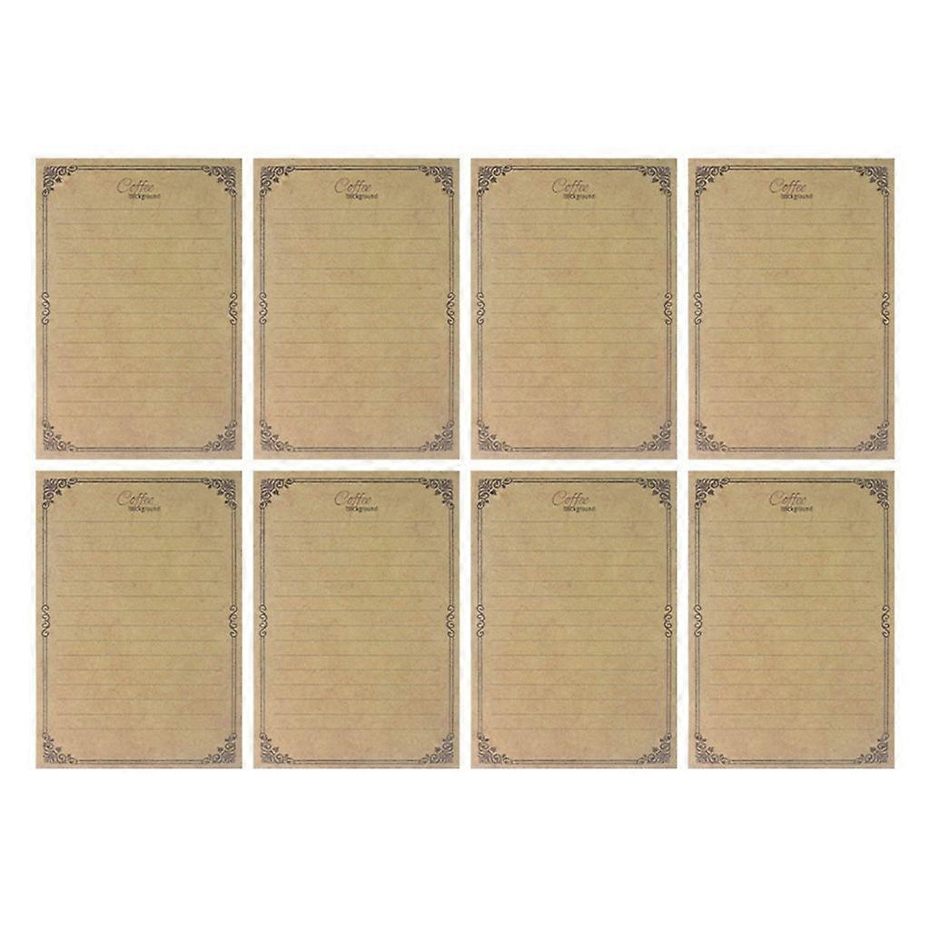 8 Stück Vintage Kraft A5 gefüttertes Briefpapier Retro-Schreibpapier für das Heimbüro
