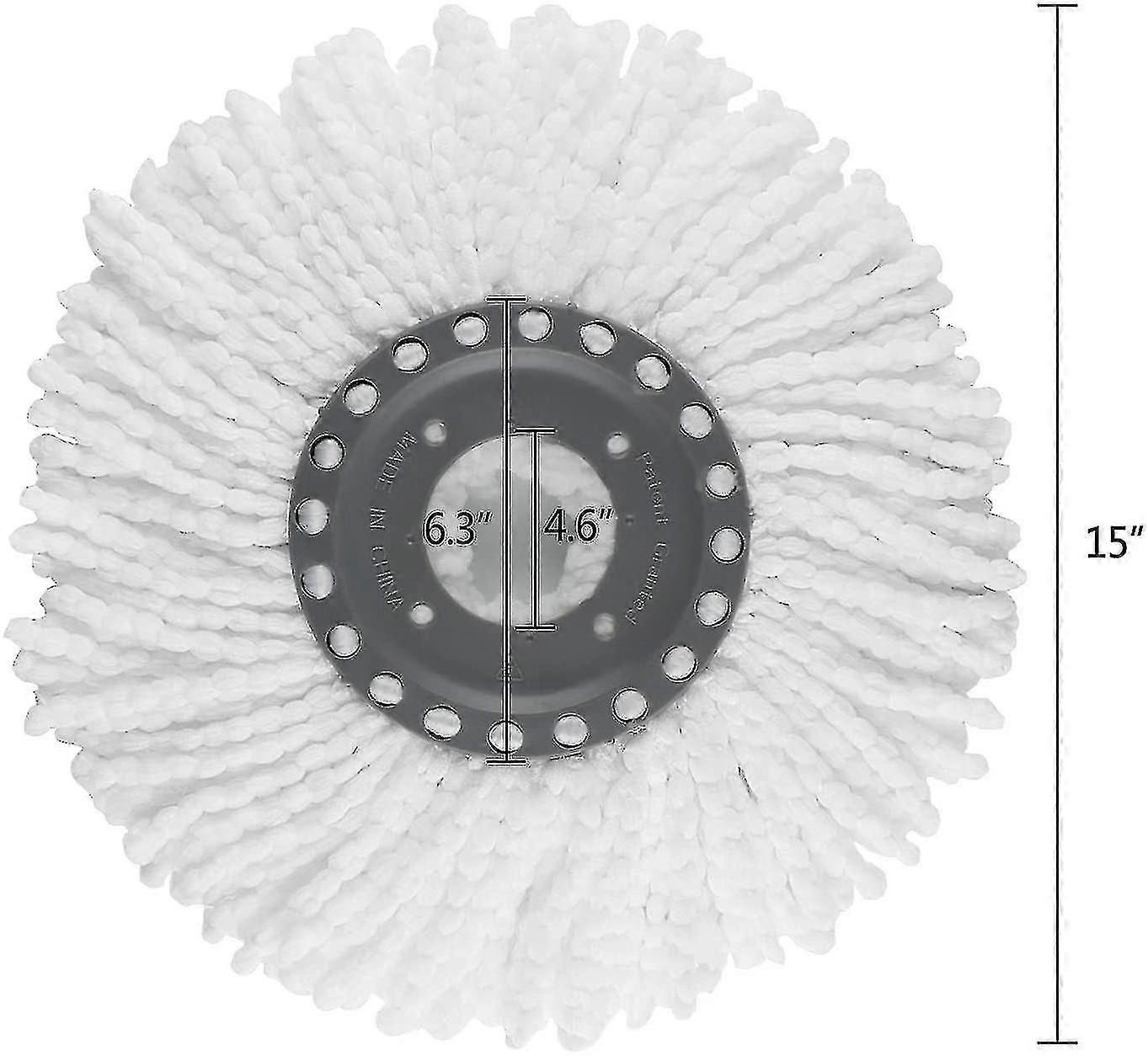 3 Pack Premium Replacement Mop Heads Refill For 360 Rotating Round Spin Magic Mop