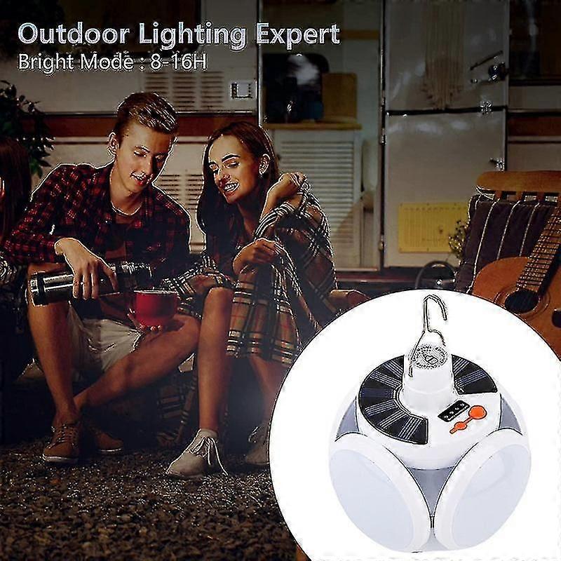 פנס קמפינג סולארי פנס נטען עם אורות אוהל וו תלויים לקמפינג חירום הוריקן Usplug