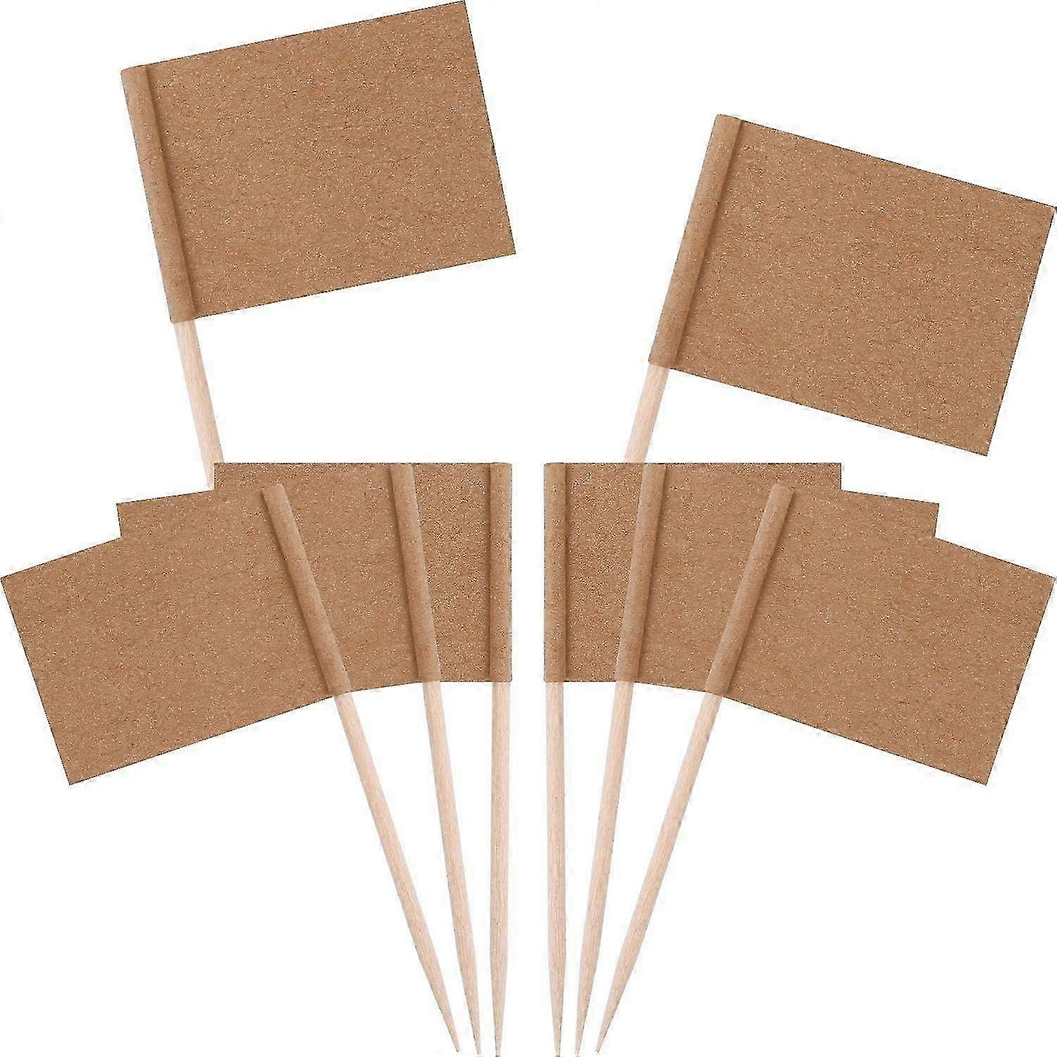 100PCS Cheese Markers with Kraft Paper Flags and Labels