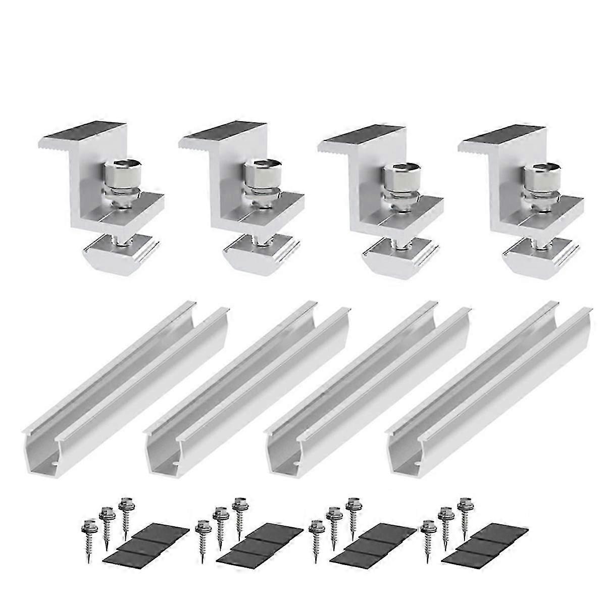 Solar Panel Mount Bracket Photovoltaic Panel Rail Solar Panel Mount Fastening Module with Mid compatible with Tr