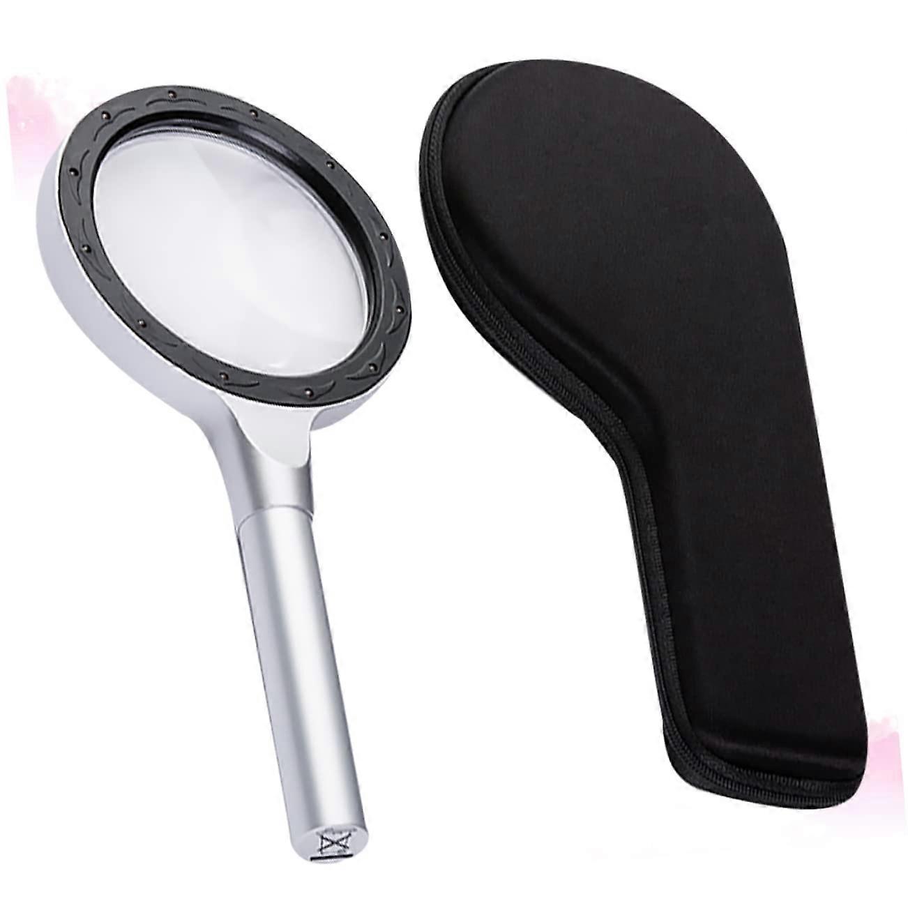 LED Lighted Handheld Magnifier 3x Magnification Lightweight Design Durable Material Easy to Use for Reading and Repair Tasks