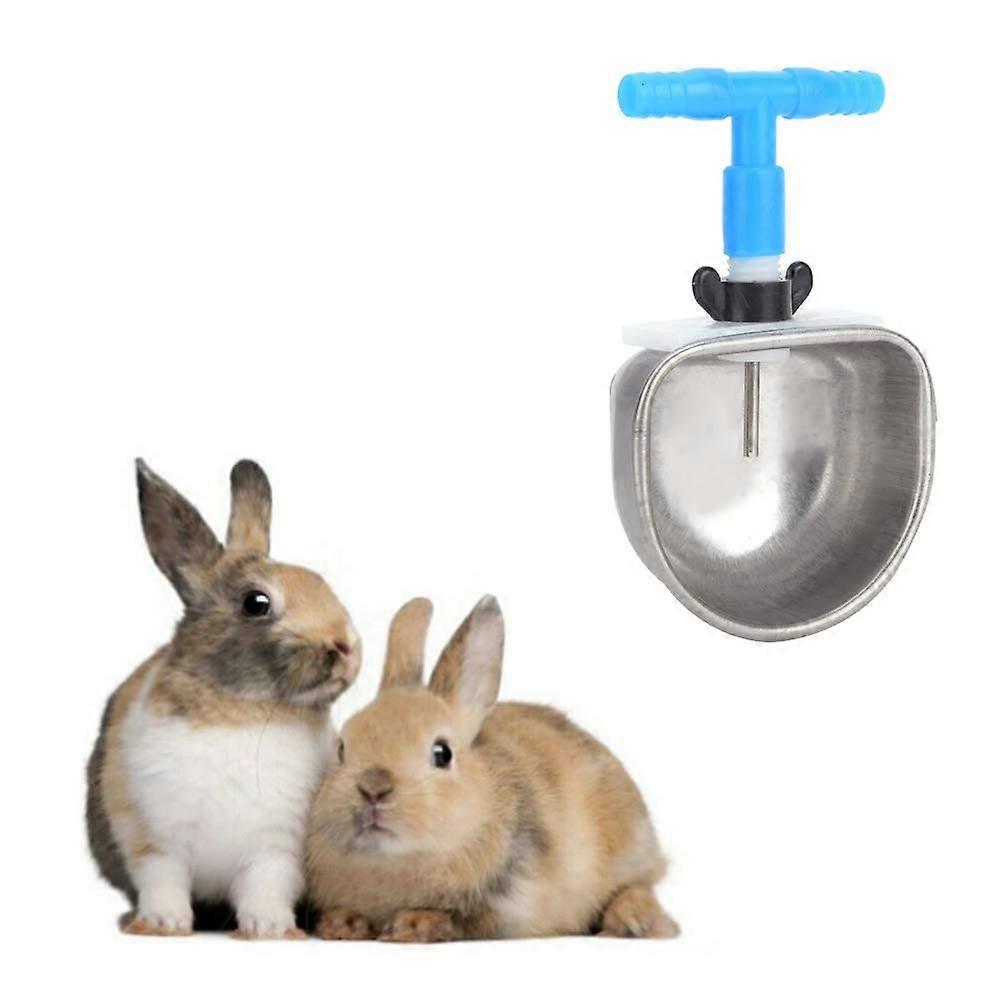 Rabbit Drinker Automatic Filling Poultry Cups, Stainless Steel, 10 Sets, Drinking Water Bowl, T-Connector for Marten