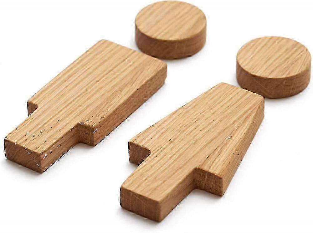 Wooden Restroom Bathroom Sign Solid Oak Humor Decorative