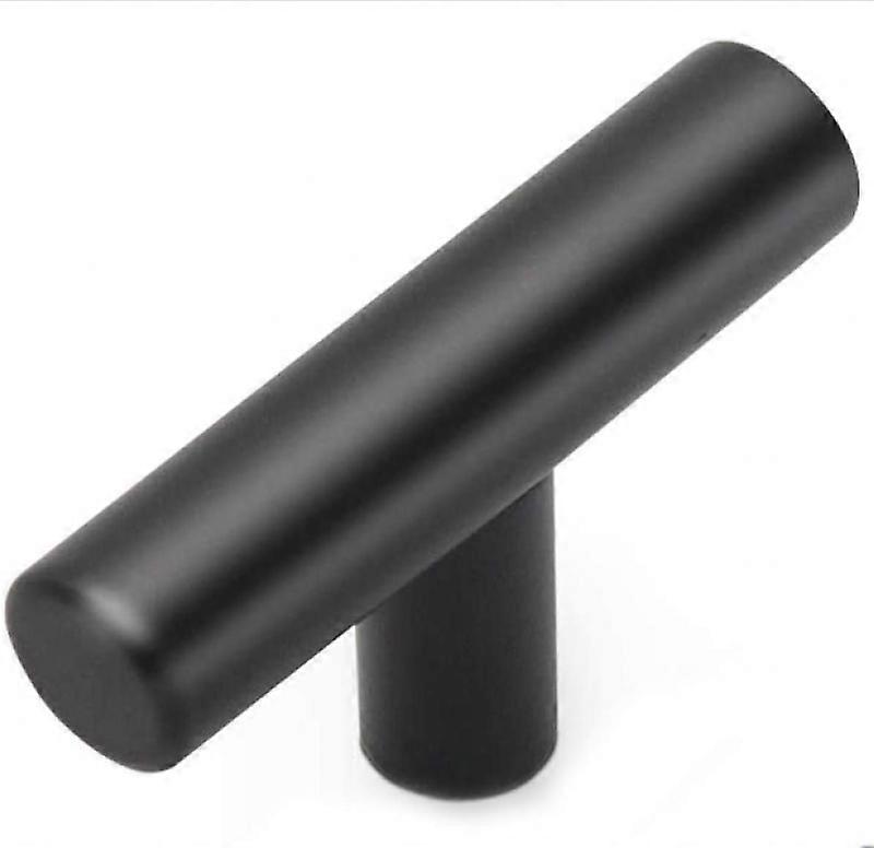 Set of 5 2" Single Hole Stainless Steel Cabinet Knobs, Matte Black Drawer Knobs, Cabinet Knobs and Drawer Pulls