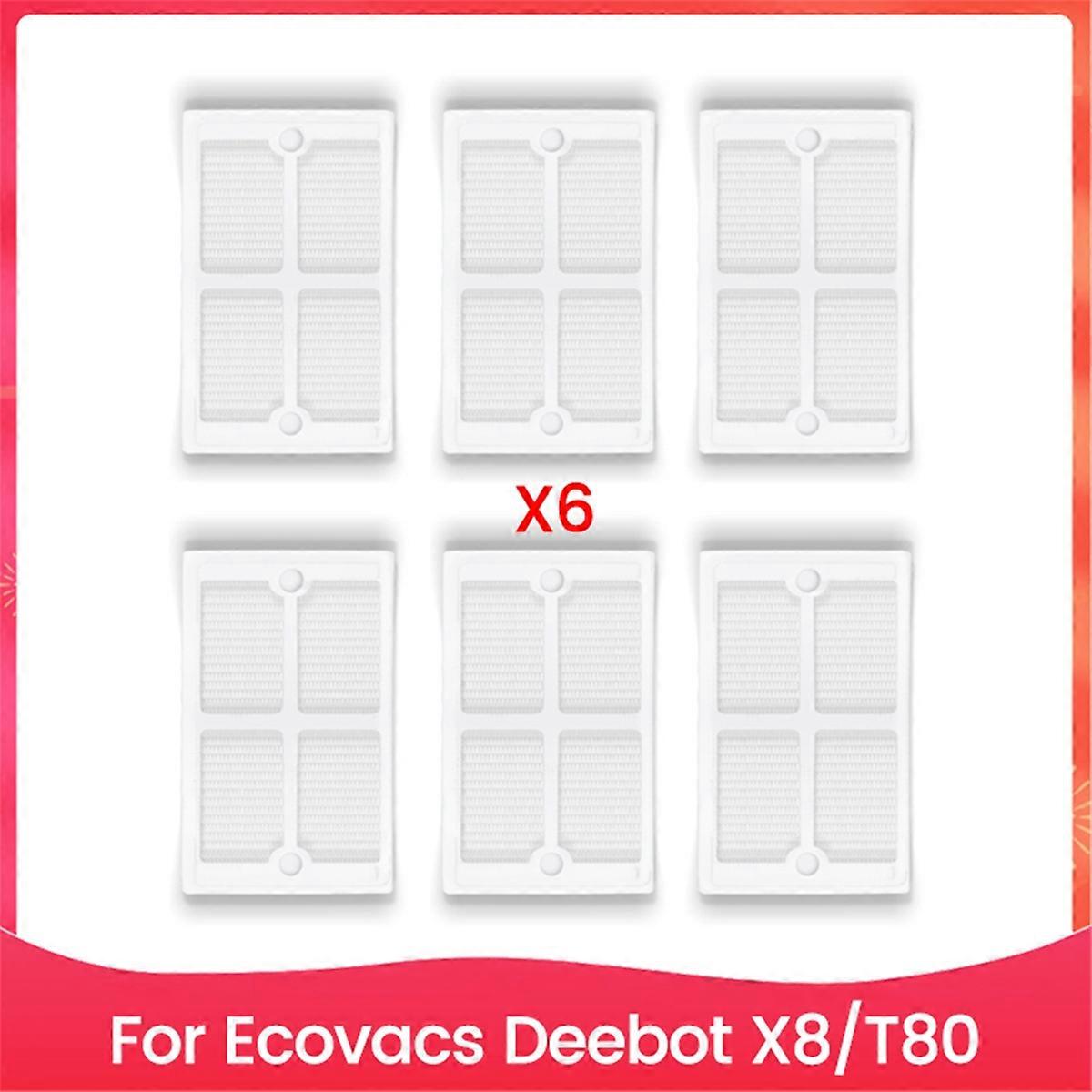 Vacuum Dust Box Filter for X8/T80 Replacement Parts Efficient Household Cleaning Accessories 6PCS