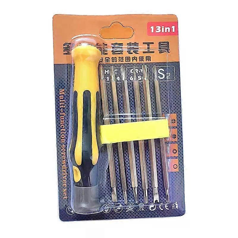 Special-shaped screwdriver 13-in-1 tool set two-way replaceable bit with magnetic handle Multi-function Screwdriver set